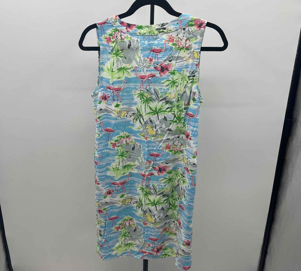 Chenault Women's Size 6 Blue Flamingo Dress