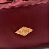 MZ WALLACE Maroon Nylon & Leather BABY JANE Handled Satchel