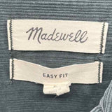 madewell Men's Size L Green Corduroy Short Sleeve Shirt