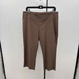 Tribal Women's Size 14 Brown Solid Capris