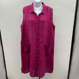 Eileen Fisher Women's Size 14 Magenta Textured Dress