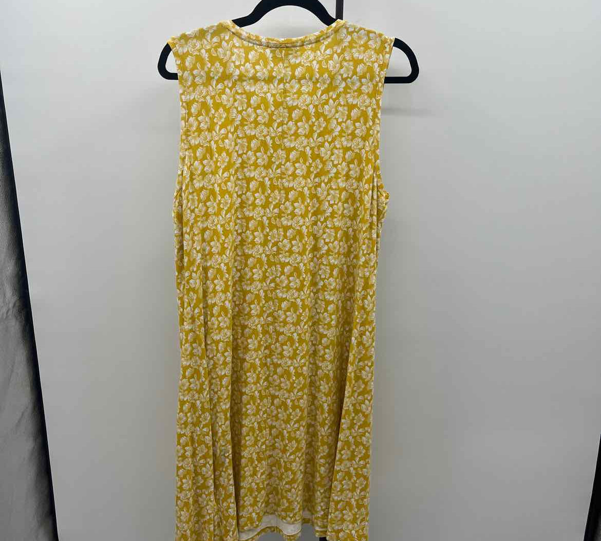 Style & Co. Women's Size 16 Yellow Floral Dress