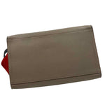 Bottom CELINE Paris Black Spice & Tan Leather TRAPEZE TRICOLOR Shoulder Bag Purse Made in Italy