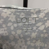 Loft Women's Size MP Black Floral Long Sleeve Shirt