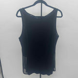 Lysse Women's Size L Black Solid Sleeveless Shirt