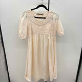 Rabens Saloner Women's Size 14 Ivory Textured Dress