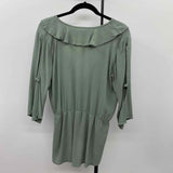 Lucy Love Women's Size L Green Textured Long Sleeve Shirt