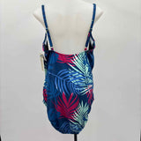 Caribbean Sand Women's Size 20W Blue Leaf Swimsuit