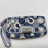 Coach Women's Blue Luxe Signature Wristlet