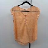 Loft Women's Size M Orange Floral Sleeveless Shirt