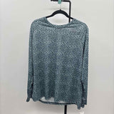 Columbia Women's Size 1X Aqua Scales Long Sleeve Shirt