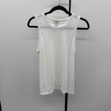 J Crew Women's Size M White Solid Sleeveless Shirt