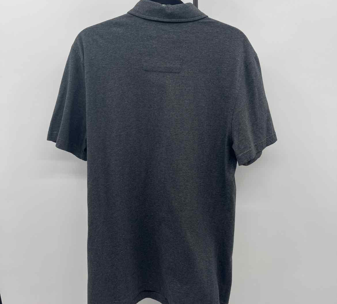 Nautica Men's Size L Charcoal Heathered Short Sleeve Shirt