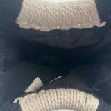 CURATEUR X LAUDE the LABEL Black & White GABBY Macrame Purse w/Ring Handles