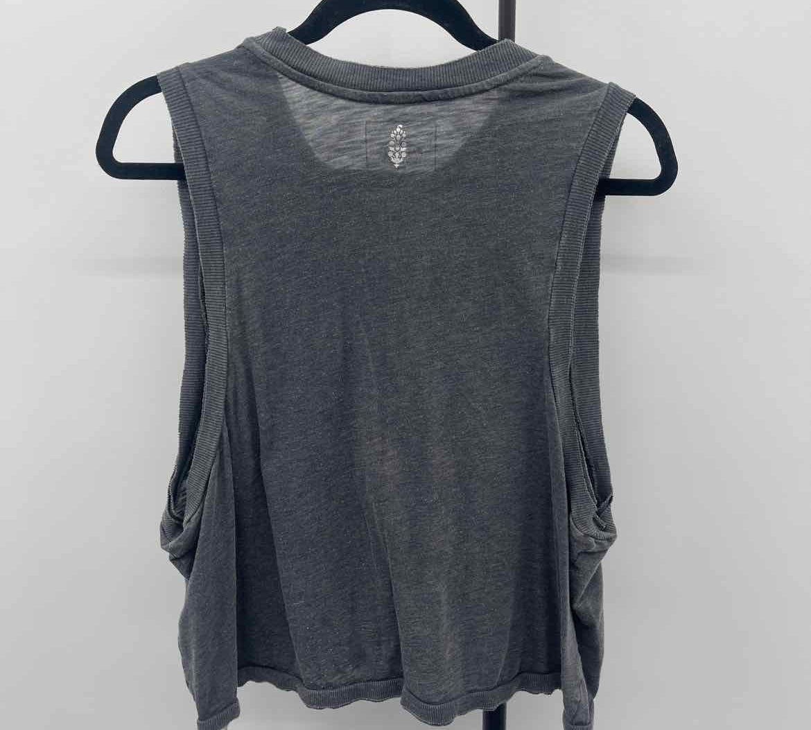 FP Movement Junior's Size M Charcoal Solid Sleeveless Shirt
