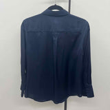 Banana Republic Women's Size MP Navy Solid Long Sleeve Shirt