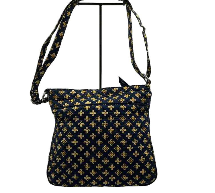 VERA BRADLEY Navy Blue & Maize Yellow U of M MICHIGAN Crossbody Purse