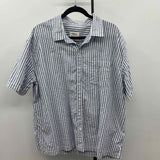 American Eagle Men's Size XL Blue Striped Short Sleeve Shirt
