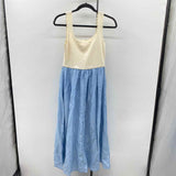 Mine Women's Size 14 Ivory/Blue Stripe Dress