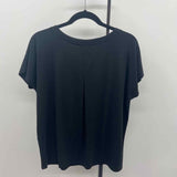 JJill Women's Size M Black Solid Short Sleeve Shirt
