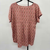 MK Women's Size L coral Aztec Short Sleeve Shirt