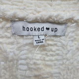 Hooked Up Women's Size L Ivory Textured Cardigan