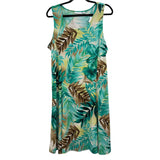 Susan Graver Women's Size 12 Green Leaf Dress