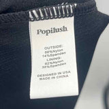 Popilush Women's Size 14 Black Solid Dress