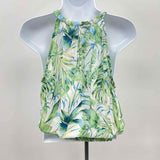 Joie Women's Size M Green Leaf Sleeveless Shirt