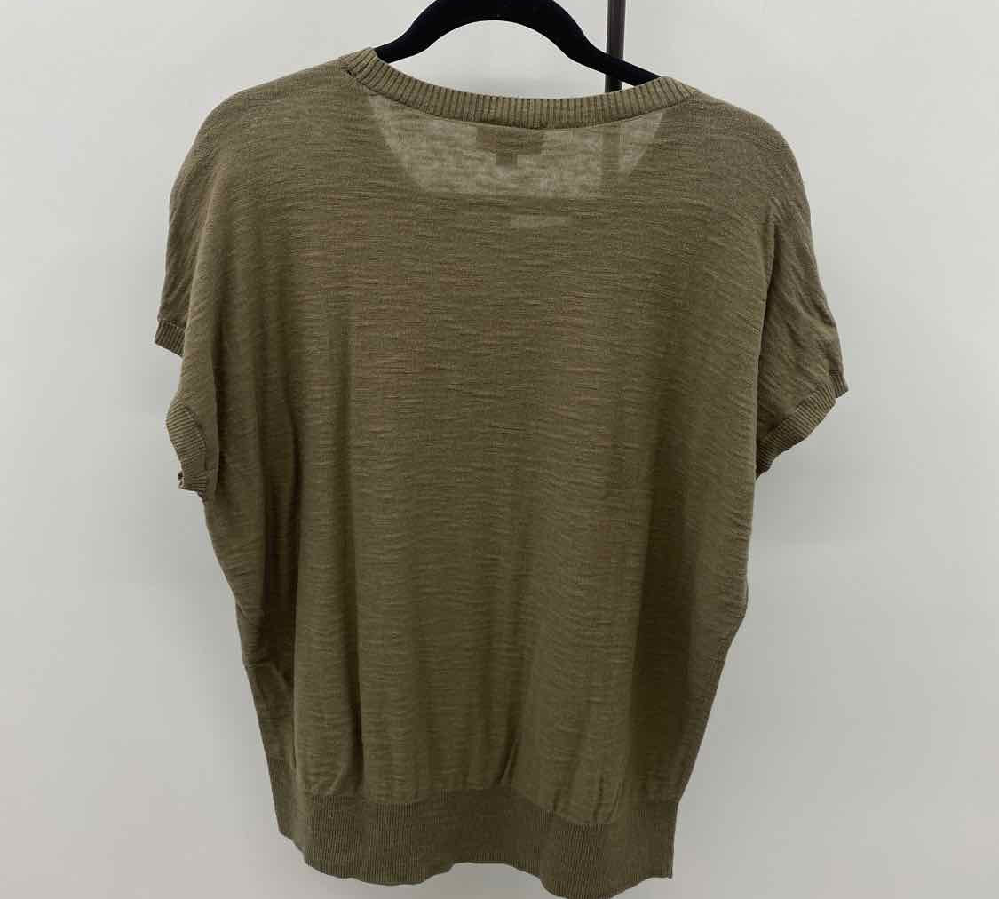 Loft Women's Size L Olive Palm Trees Sweater