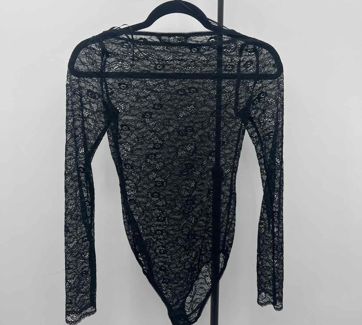 Zara Junior's Size XS Black Lace Long Sleeve Shirt