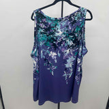 Lane Bryant Women's Size 3X Purple Floral Sleeveless Shirt