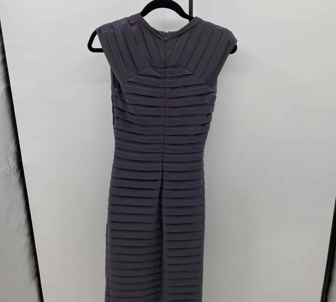 Adrianna Papell Women's Size 4 Charcoal Stripe Dress