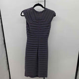 Adrianna Papell Women's Size 4 Charcoal Stripe Dress