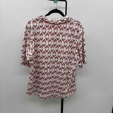 Golf America Women's Size XL coral Ikat Short Sleeve Shirt