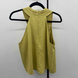 En Saison Women's Size L Green Solid Sleeveless Shirt