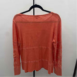 Sundance Women's Size M Melon Textured Long Sleeve Shirt