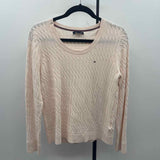 Tommy Hilfiger Women's Size M Blush Cable Knit Sweater