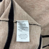 Bobeau Women's Size M Tan Stripe Long Sleeve Shirt