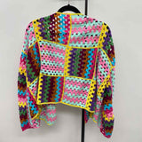 POL Women's Size One Size Multi-Color Crochet Cardigan