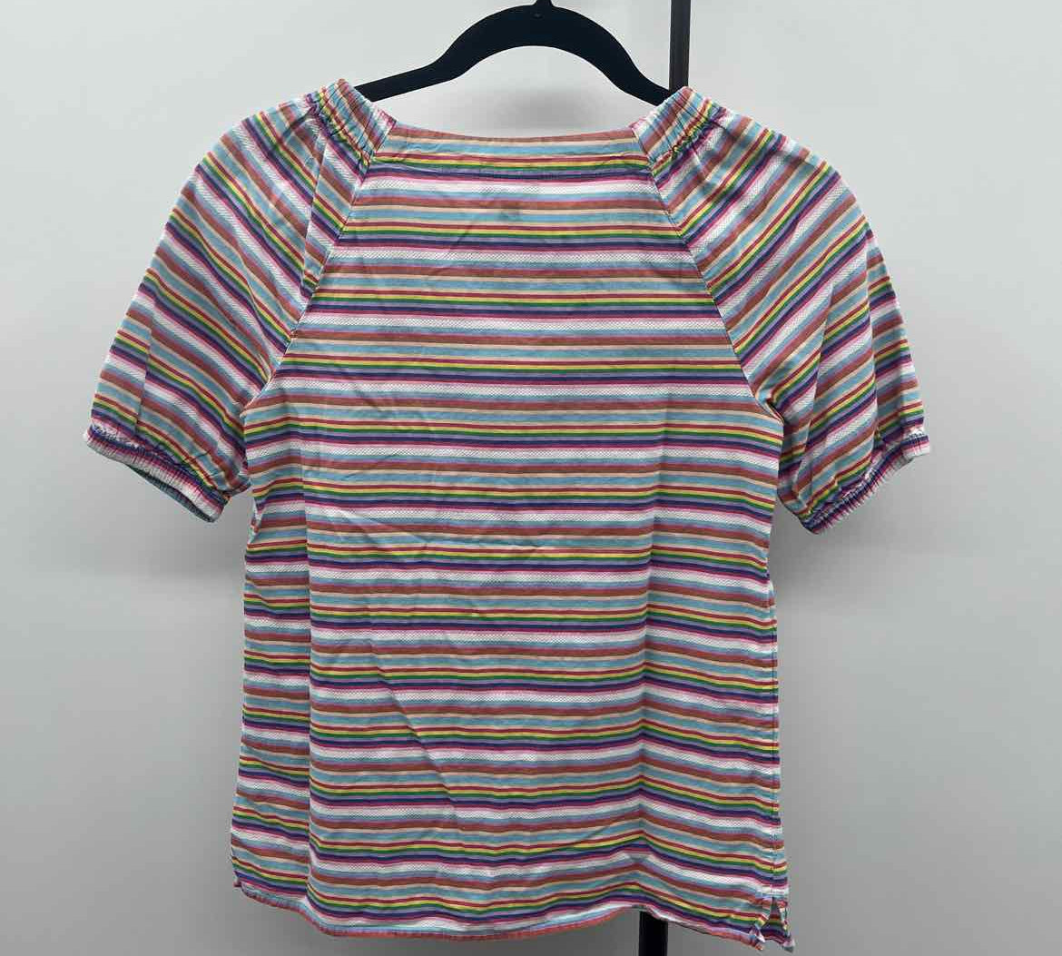 Talbots Women's Size SP Multi-Color Stripe Short Sleeve Shirt