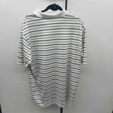Walter Hagen Men's Size XL White Striped Short Sleeve Shirt