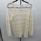 Blakeley Women's Size XS Ivory Textured Long Sleeve Shirt