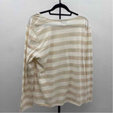 Liz Claiborne Women's Size XL Tan Stripe Long Sleeve Shirt