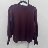 French Connection Women's Size XS Wine Solid Sweater