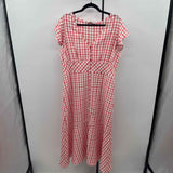 Loft Women's Size 14 Red Checkered Dress