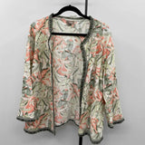 Chico's Women's Size XL Green Floral Jacket