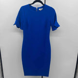Calvin Klein Women's Size 6 Royal Blue Solid Dress