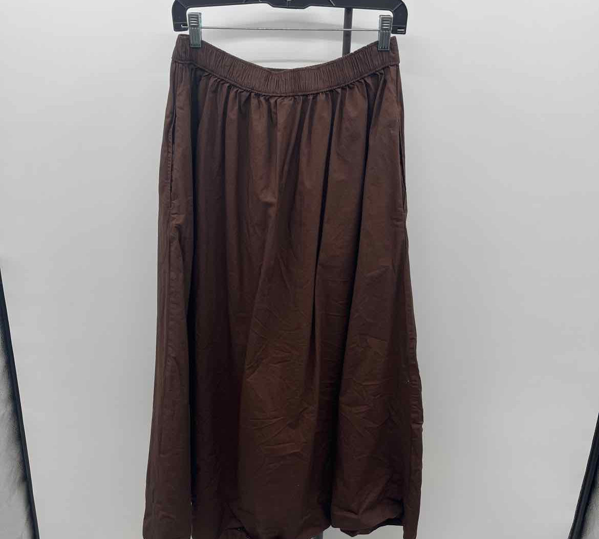 Loft Women's Size 10 Brown Solid Skirt