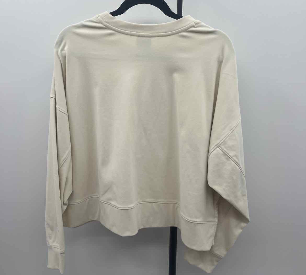 Champion Women's Size L Beige Baseball Sweatshirt